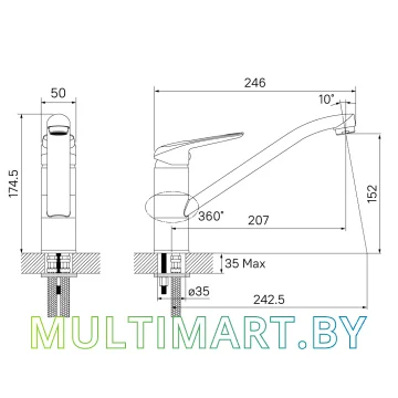 Смеситель IDDIS Male MALSB00i05 картинка 6